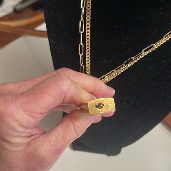 Rare Authentic Louis Vuitton Vintage Lock and Key #201 on Unbranded Double Chain - Picture 6 of 6